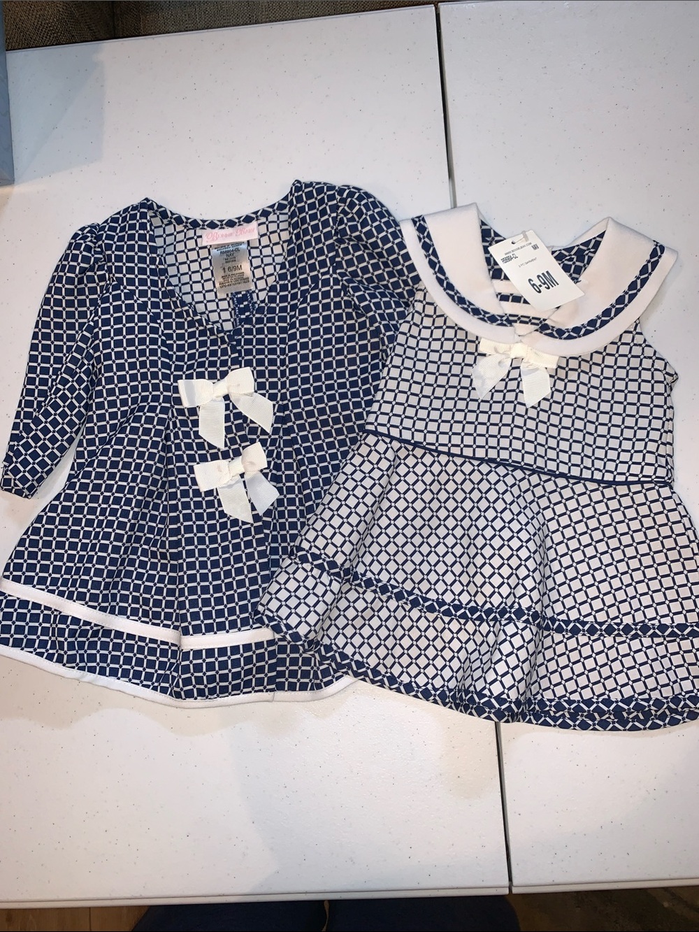 BONNIE BABY BY BONNIE JEAN 2 PIECE DRESS OUTFIT SIZE 6-9 MONTHS NWT